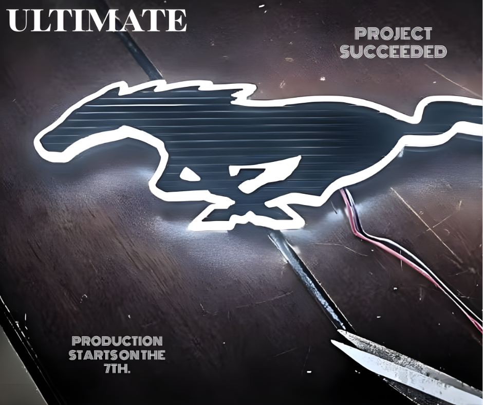 Illuminated ULTIMATE FRONT PONY emblem with LED backlight for Mustang grille upgrade