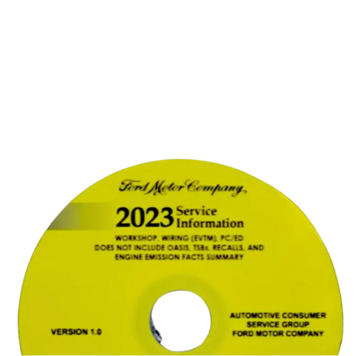 2023 Ford MUSTANG MACH E yellow service manual CD from Ford Motor Company