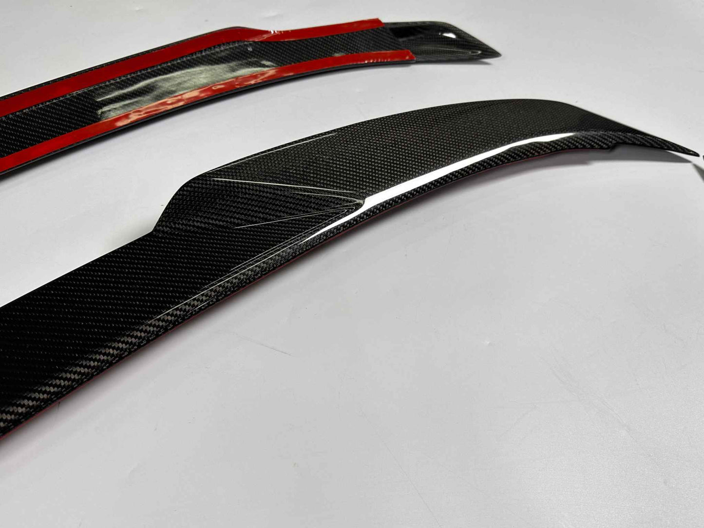 Carbon fiber Spoiler V3 fender to fender for Mustang Mach-E 2021-2025 with double-sided tape installation