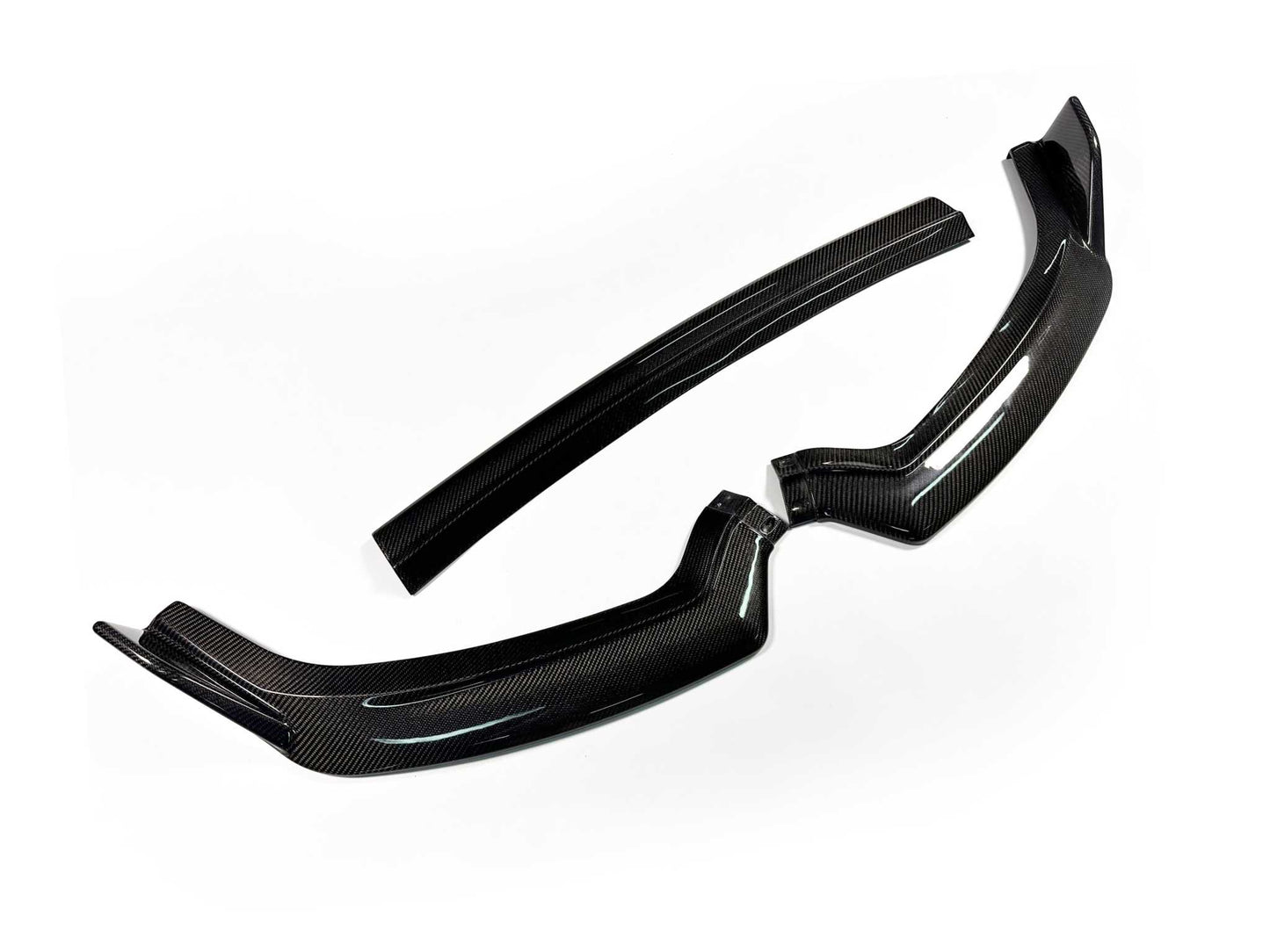 Carbon fiber full bodykit parts for Mustang Mach-E 2021-2025 including side skirts and front lip components