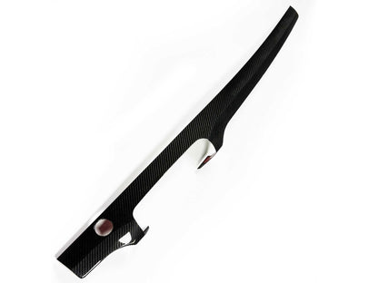 Dry carbon fiber dash panel for Ford Mustang Mach-E 2021-2025 with sleek black carbon weave finish