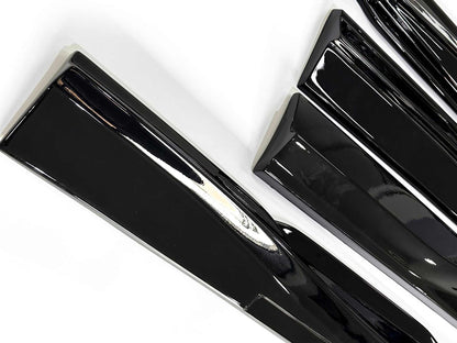 Glossy black side skirts for Mustang Mach-E 2021-2025 carbon fiber aerodynamic upgrade