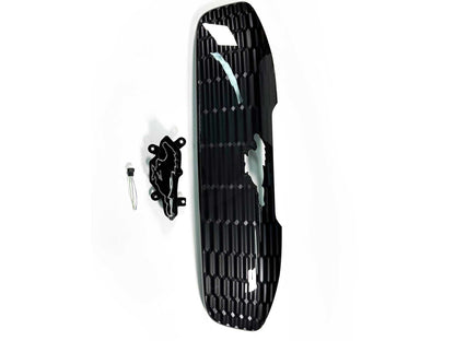 Illuminated GT Pony Kit front grille upgrade for Mustang Mach-E GT with backlit pony emblem and wiring plug.