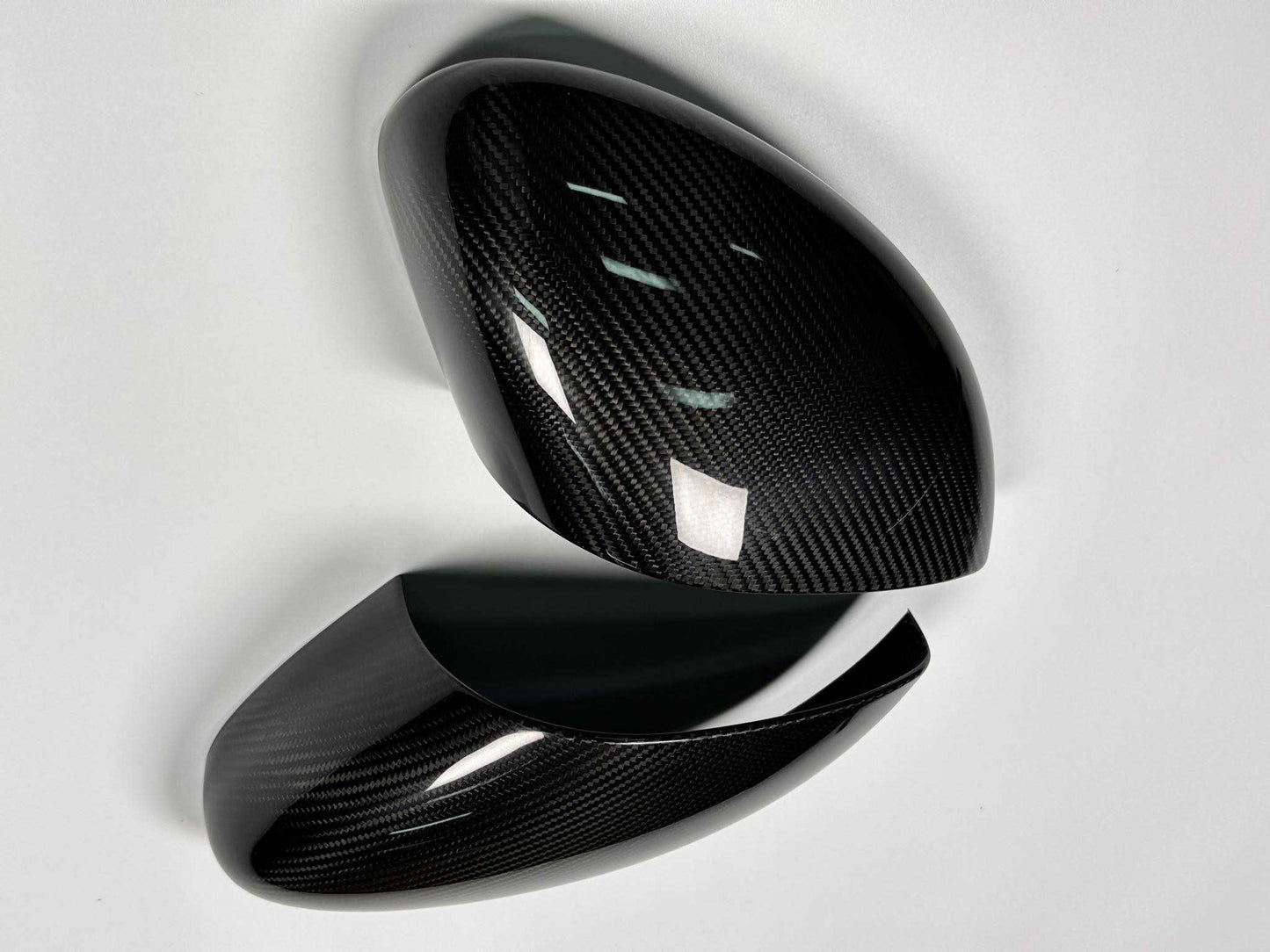 Dry carbon fiber mirror caps with shark antenna and rear lamp trims kit for Mustang Mach-E 2021-2025
