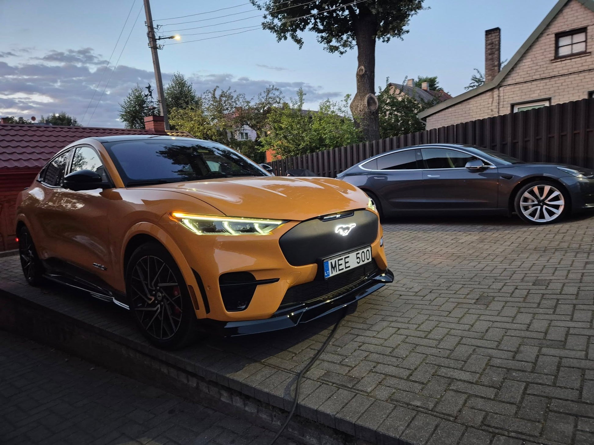 GT GRILL V2 carbon fiber grille for Mustang Mach-E GT/GTPE 2021-2025 with BSKT light-up pony compatible and easy installation