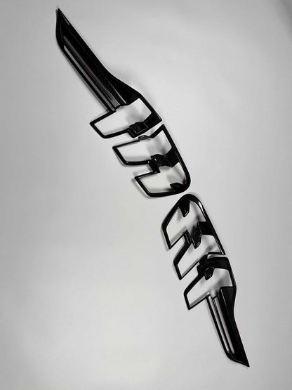 Dry Carbon Rear Lamps Trim for Mustang Mach-E 2021-2025 made of sleek dry carbon fiber