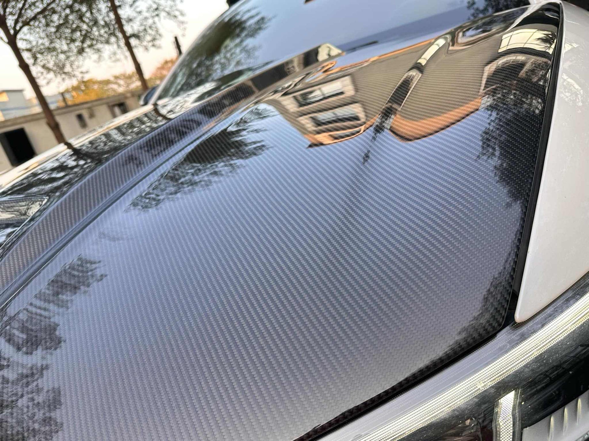 Carbon fiber Fiber Hood for 2021-2025 Mustang Mach-E, GT550 style, glossy finish