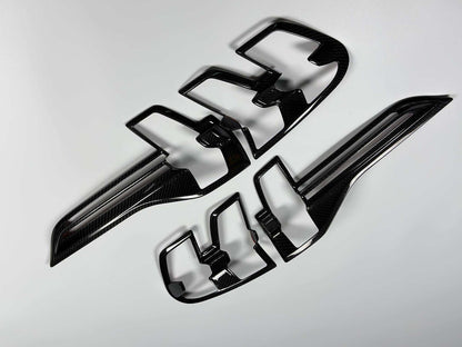 Dry carbon fiber rear lamps trim for Mustang Mach-E 2021-2025 carbon or forged carbon finish