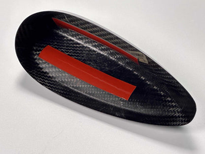 Carbon fiber shark antenna cap with red 3M adhesive tape for Mustang Mach-E 2021-2025