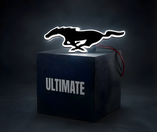ULTIMATE FRONT PONY 2026 light-up Mustang Mach-E emblem with advanced LED technology and lifetime warranty