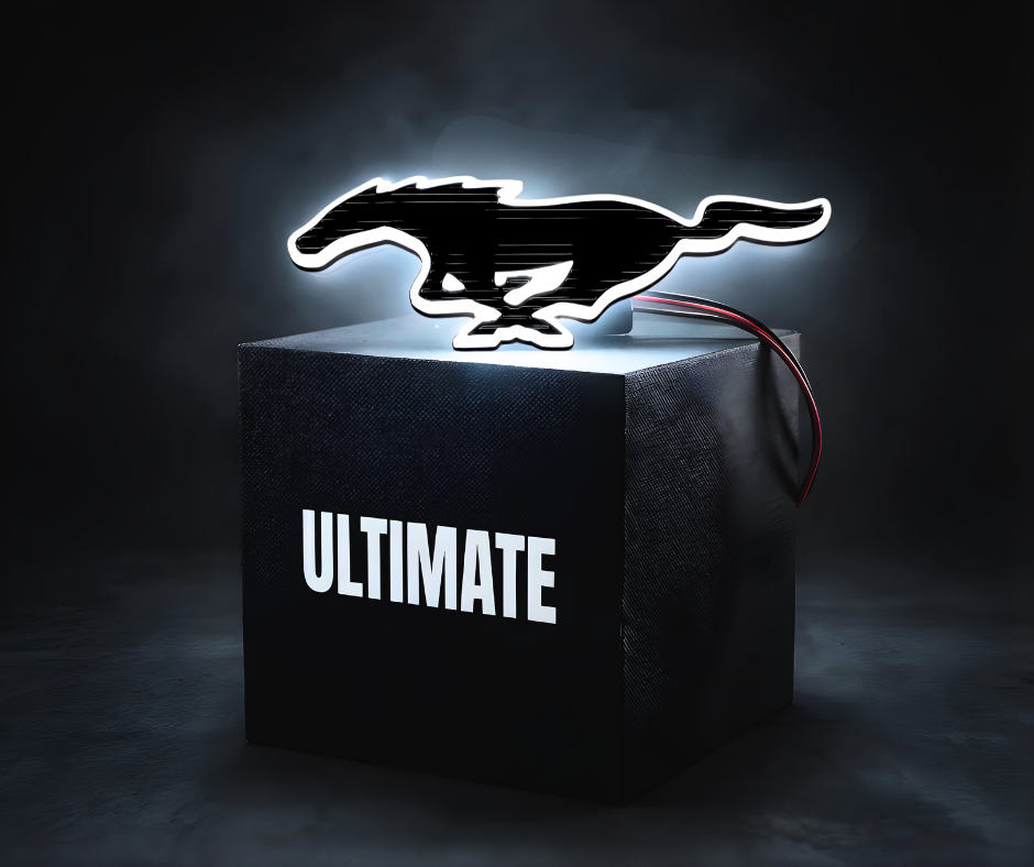 ULTIMATE FRONT PONY 2026 light-up Mustang Mach-E emblem with LED technology and lifetime warranty
