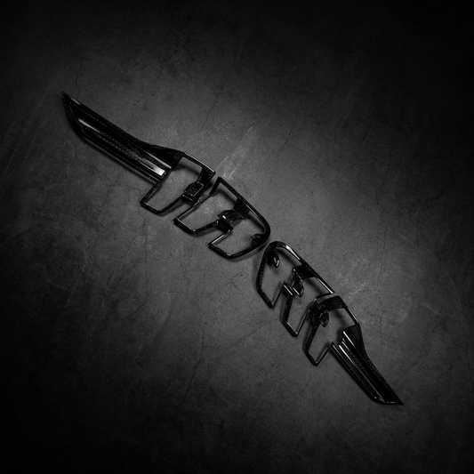 Dry Carbon Rear Lamps Trim for Mustang Mach-E 2021-2025 in sleek carbon fiber design