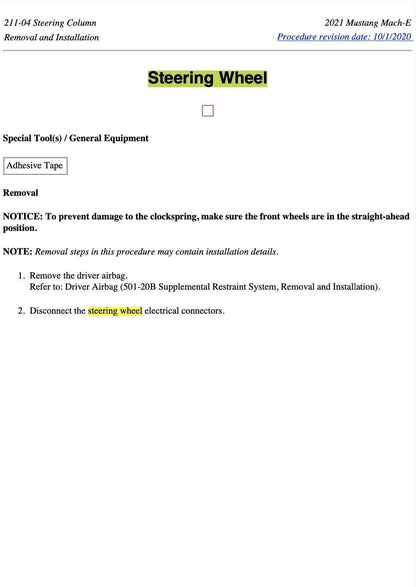 Customizable Ford OEM Yoke Steering Wheel compatible with Mustang Mach-E models, featuring plug-and-play installation and OEM parts.