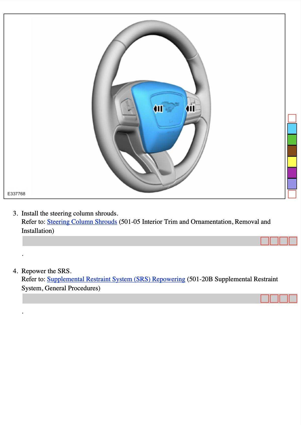 Ford OEM Yoke Steering Wheel compatible with Mustang Mach-E models, customizable, plug-and-play installation, includes heating and original Ford parts.