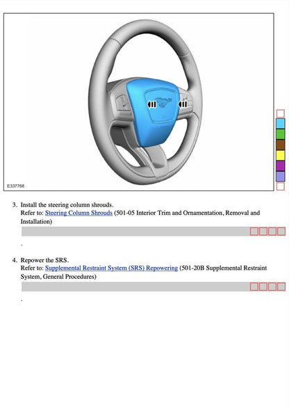 Ford OEM Yoke Steering Wheel compatible with Mustang Mach-E models, customizable, plug-and-play installation, includes heating and original Ford parts.