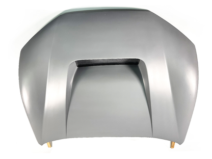 Shelby Style Fiber Hood for Ford Mustang Mach-E 2021-2025 in matte finish with aerodynamic design and lightweight carbon fiber construction