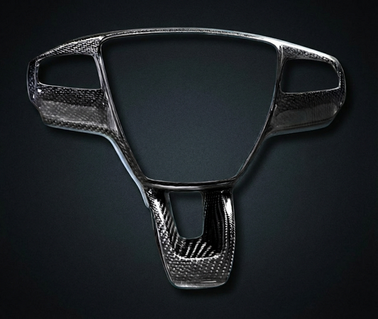 Premium steering wheel trim for Mustang Mach-E with carbon and forged surface options