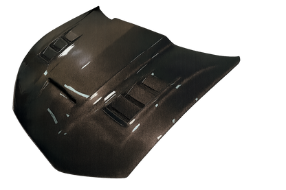 Carbon fiber GT550 style hood with vents for 2021-2025 Mustang Mach-E, lightweight and aggressive design