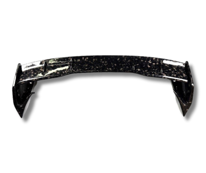 Carbon fiber Rally Wing Spoiler for Ford Mustang Mach-E 2021-2025 with aerodynamic design and glossy finish