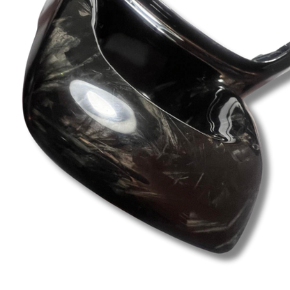 Premium carbon fiber steering wheel trim for Mustang Mach-E with ergonomic design and durable UV-resistant finish